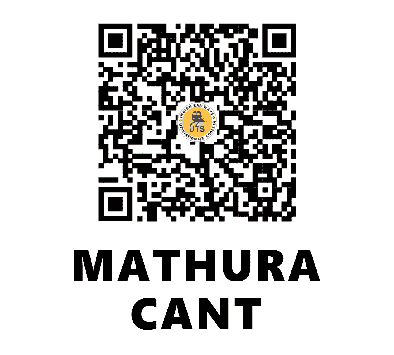 UTS QR Code for MATHURA CANT - MRT (NE - UTTAR PRADESH)
